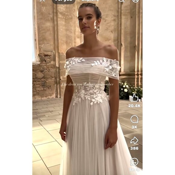 Set Of 6 Intricately Designed Ivory Bow Lace Appliques, Wedding Dress, Bridal Go - Picture 2 of 11